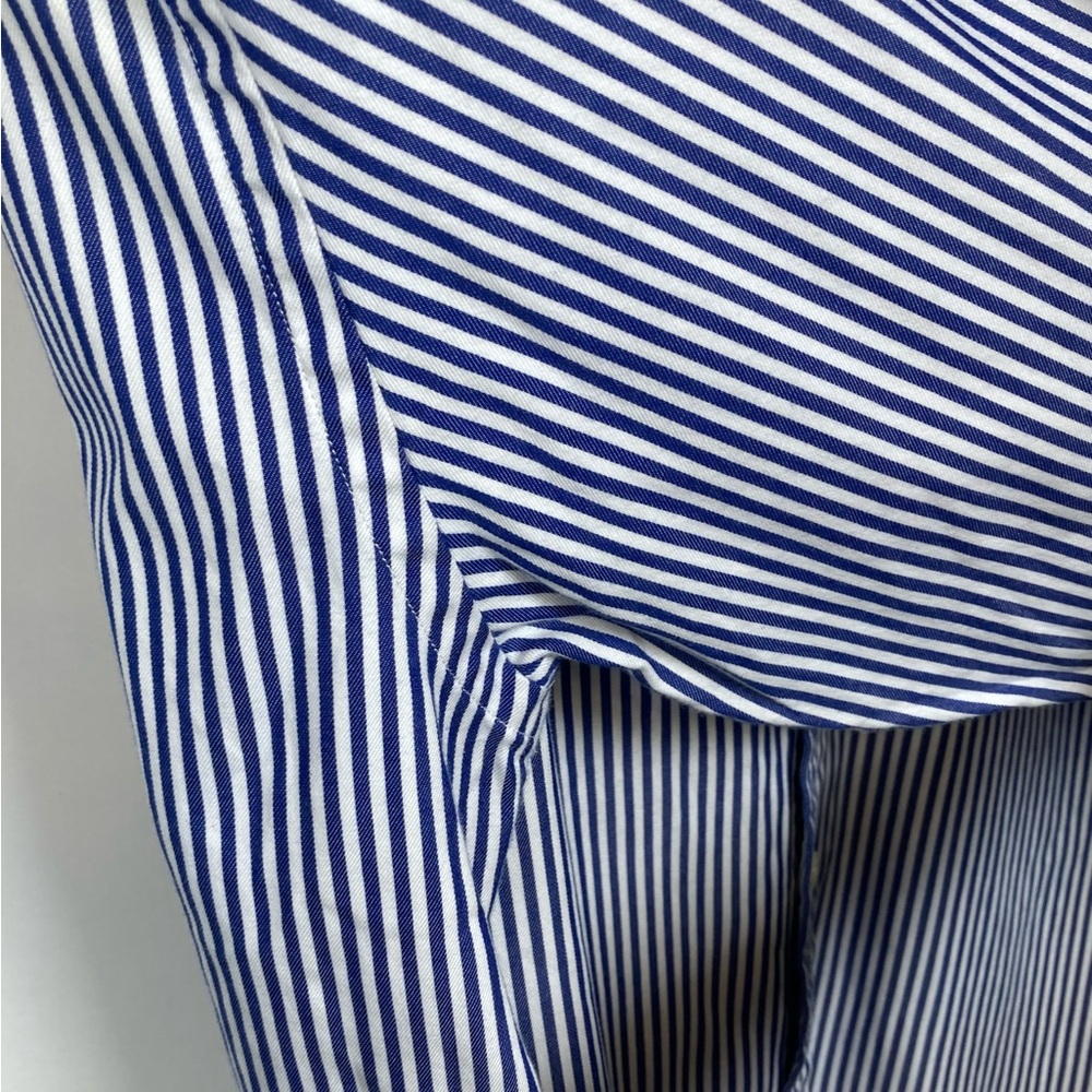 Lincs Davis Chu Men's Blue and White Striped Button Down Shirt Sz XL - Picture 7 of 16